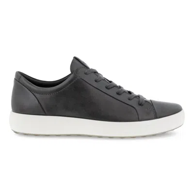 ECCO MEN'S SOFT 7 SNEAKERS IN TITANIUM LEATHER
