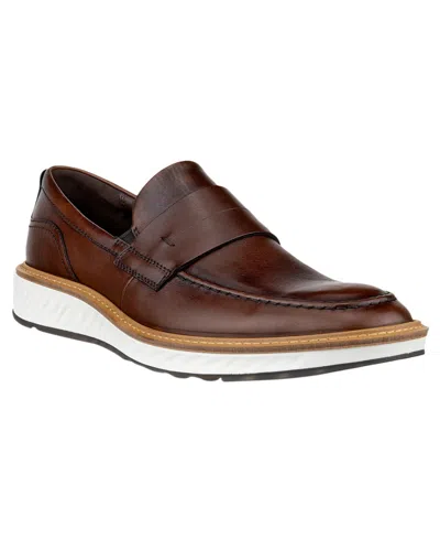 Ecco Men's St.1 Hybrid Plain Round Toe Shoe In Brown