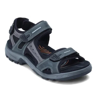 Ecco Men's Yucatan Sport Sandal In Gray In Blue