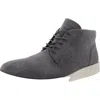 Ecco Mens Cushioned Footbed Leather Oxfords In Grey