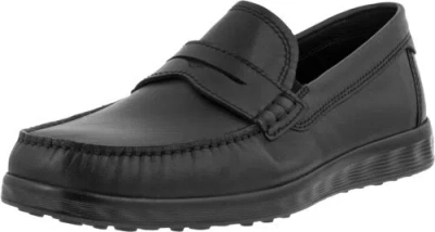 Pre-owned Ecco Mens S Lite Boat Shoe In Black