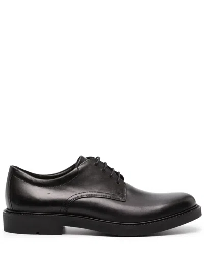 Ecco Metropole London Leather Derby Shoes In Black