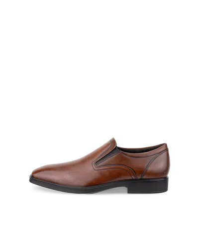 Ecco Metropole Milan - Men's Leather Slip-on Derby Shoe In Brown