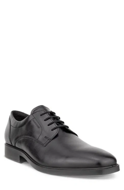 Ecco Metropole Milan Plain Toe Derby In Black
