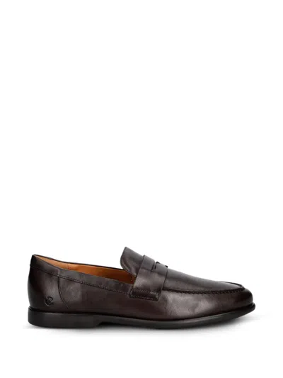Ecco Metropole Verona Leather Loafers In Brown