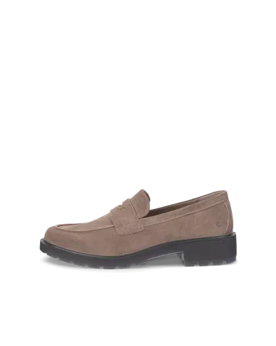 Ecco Metropole Vienna - Women's Suede Loafer In Brown