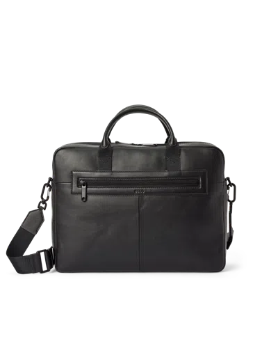 Ecco Mode Laptop Bag - Men's Leather Laptop Bag In Black