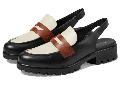 Ecco Modtray Sling Back Penny Loafer Women's Flat Shoes Night Sky/limestone/mink: Eu 36 (us Women's 5-5.5 In Multi