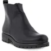 Ecco Modtray W 490063-01001 Boots Womens Black Leather Side Zip Ankle Zogg2 In Black Leather