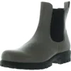 Ecco Modtray Womens Leather Lugged Sole Chelsea Boots In Grey