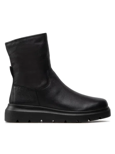 Ecco Nouvelle 216243-01001 Boots Women'sblack Leather Waterproof Htat514 In Black