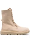 Ecco Nouvelle Lace-up Suede Boots In Nude