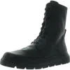 Ecco Nouvelle Womens Lace-up Leather Mid-calf Boots In Black
