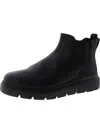 Ecco Nouvelle Womens Leather Pull On Chelsea Boots In Black