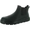 Ecco Grainer Womens Lugged Sole Leather Ankle Boots In Black