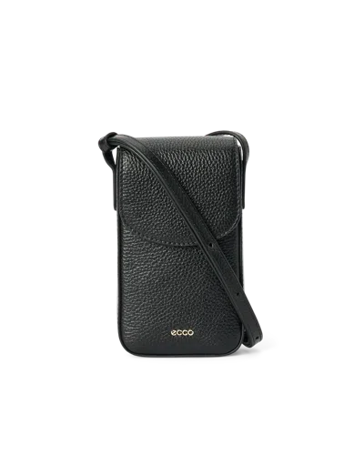 Ecco Phone Carry - Women's Leather Phone Bag In Black