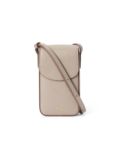 Ecco Phone Carry - Women's Leather Phone Bag In Neutral