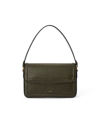Ecco Pinch Bag - Women's Leather Pinch Crossbody Bag In Green