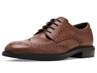 Ecco Prague Wingtip Oxford Men's Shoes Saddle: Eu 46 (us Men's 12-12.5) M, Leather In Brown