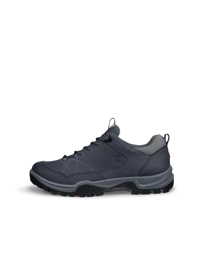 Ecco Receptor Trekk - Men's Nubuck Waterproof Hiking Shoe In Blue