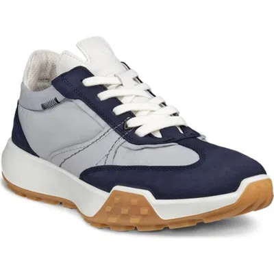 Ecco Retro Sneaker In Marine/concrete/white