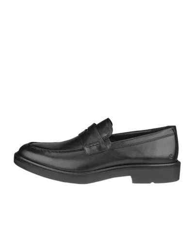 Ecco Round Toe Loafers In Black