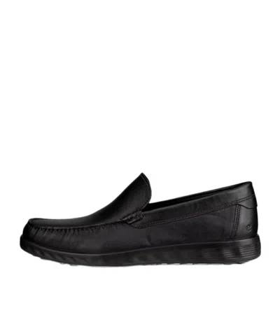 Ecco Round-toe Loafers In Black