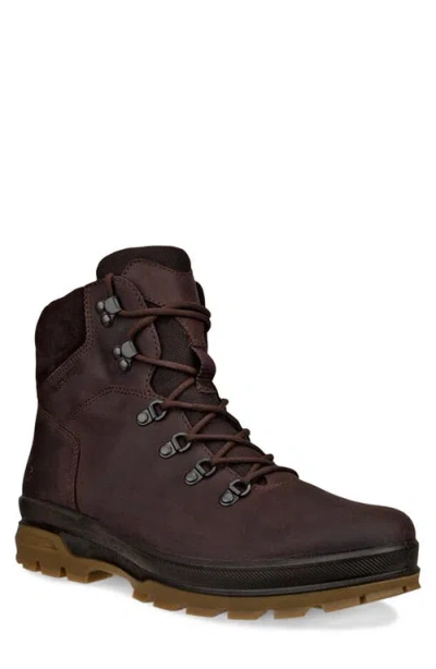 Ecco Rugged Track Waterproof Plain Boot In Brown