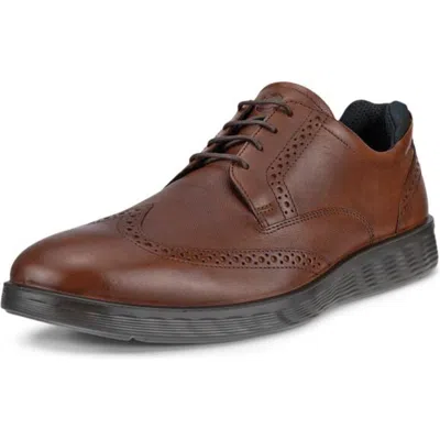 Ecco S. Lite Hybrid Brogue Derby In Cognac/black