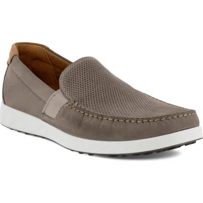 Ecco S Lite Moc Toe Slip-on In Warm Grey/cognac