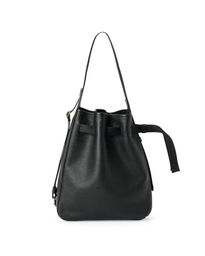 Ecco Sail Bag - Leather Hobo Bag In Black