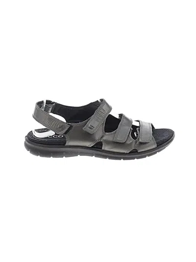 Pre-owned Ecco Sandals In Gray