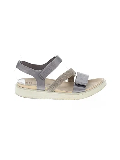 Pre-owned Ecco Sandals In Gray