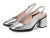 Ecco Sculpted Lx 55 Slingback Pump In Silver