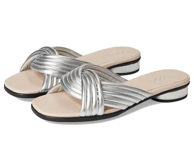 Ecco Sculpted Alba 25 Slide Sandal In Silver