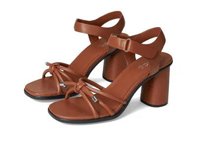 Ecco Sculpted Alba 65 Knot Strap Heel Sandal In Brown