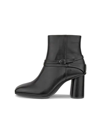 Ecco Sculpted Alba 65 - Women's Leather Ankle Heel Boot In Black