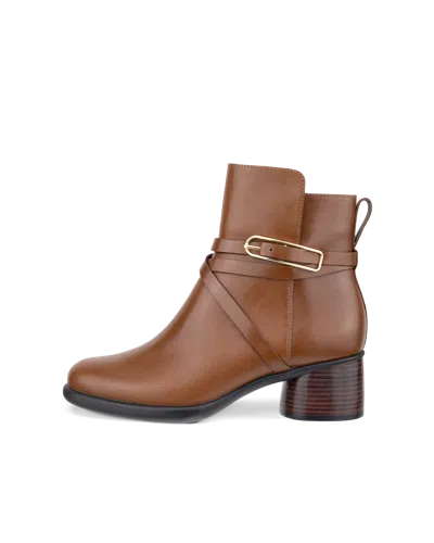 Ecco Sculpted Lx 35 - Women's Leather Ankle Boot In Brown
