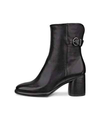 Ecco Sculpted Lx 55 - Women's Leather Pull-on Mid-calf Boot In Black