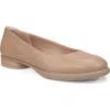 Ecco Sculpted Lx Water Resistant Ballet Flat In Beige
