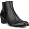Ecco Shape Low Zip Bootie In Black