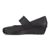 Ecco Skyler 45 Wedge Mary Jane Wedge In Black,quarry In Black