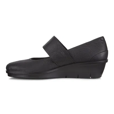 Ecco Skyler 45 Wedge Mary Jane Wedge In Black,quarry In Multi