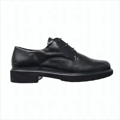 Ecco Sleek Black Leather Loafers With Minimalist Design
