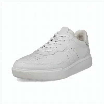 Ecco Sleek White Sneakers With Smooth Leather Upper