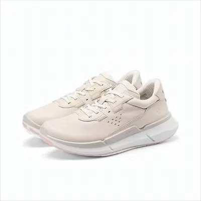 Ecco Smooth Leather Sneakers With Elevated Sole In Multi