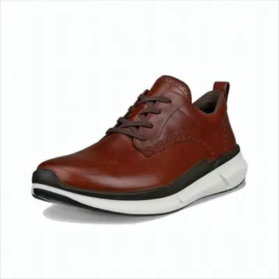 Ecco Smooth Leather Sneakers With Perforated Detailing In White