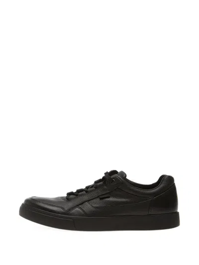 Ecco Soft 10 Leather Sneakers In Black