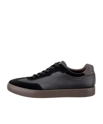 Ecco Soft 10 Men's Leather Trainer In Black