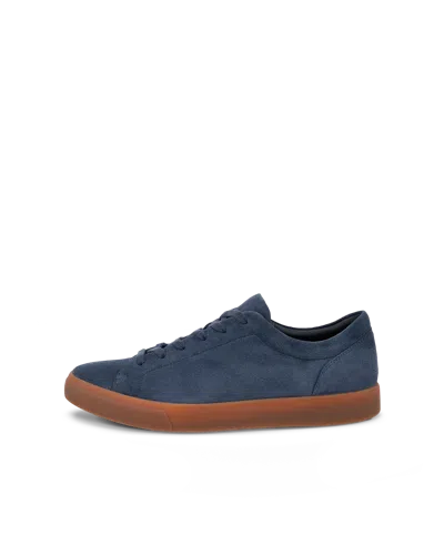 Ecco Soft 10 - Men's Suede Sneaker In Blue